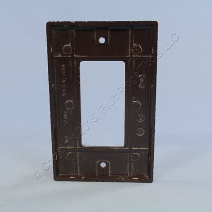 Eagle 2051B Brown 1-Gang Decorator GFCI Plastic Mid-Size Wallplate Covers 2pcs