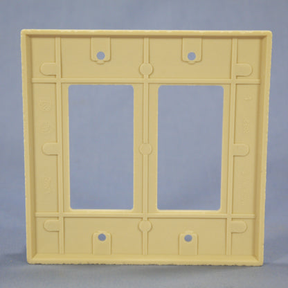 Eagle 2052V Ivory 2-Gang Decorator GFCI Plastic Mid-Size Wallplate Cover Plate