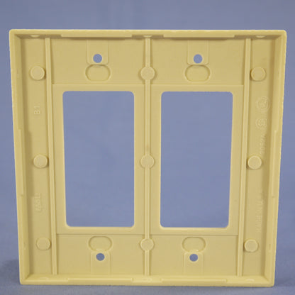 Eagle 2052V Ivory 2-Gang Decorator GFCI Plastic Mid-Size Wallplate Covers 2pcs