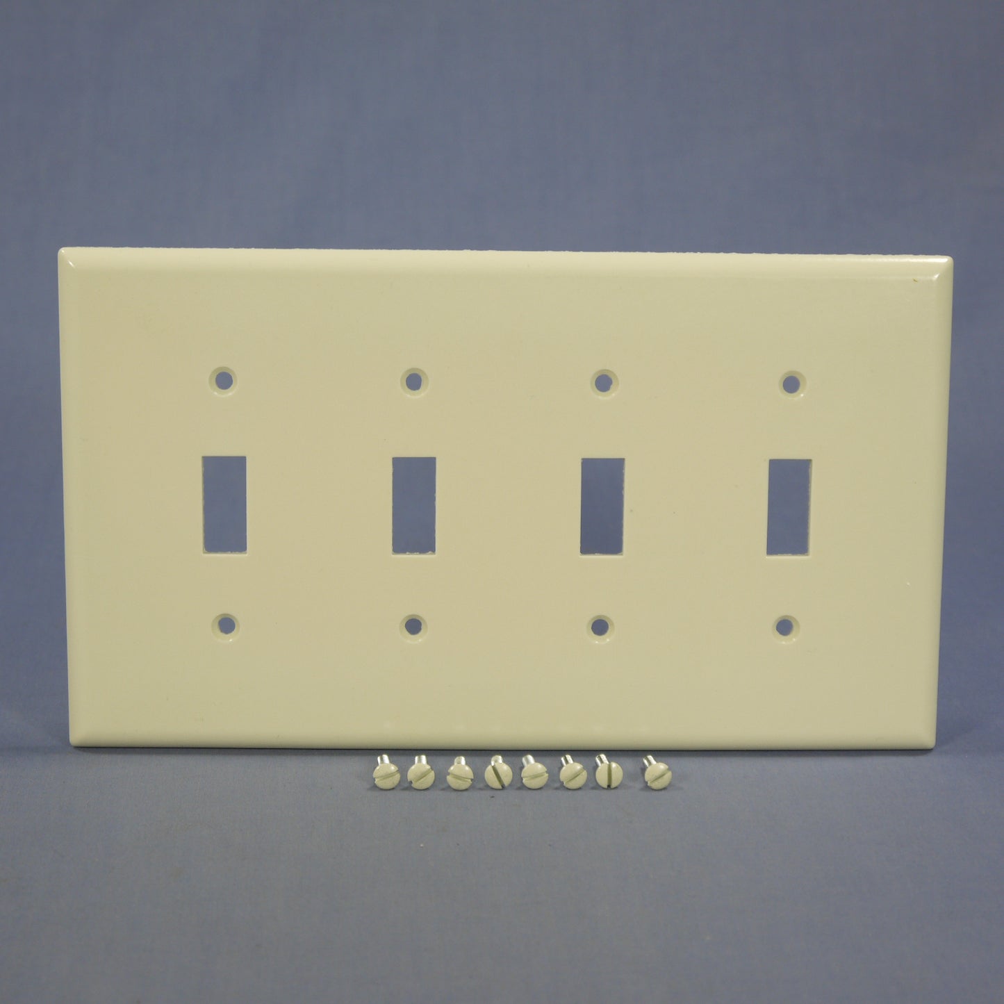 Eagle 2054-A Almond 4-Gang Toggle Switch Plastic Mid-Size Wallplate Cover Plate