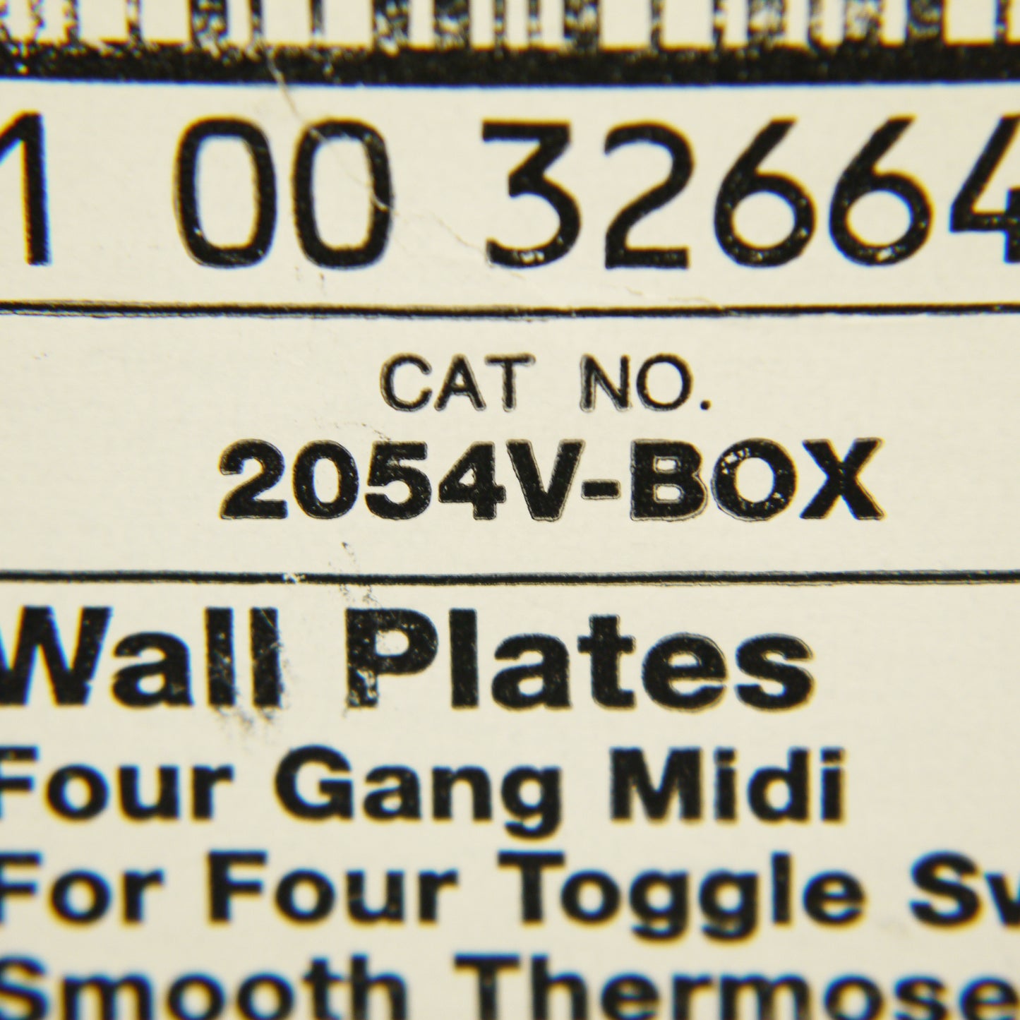 Eagle 2054V Ivory Mid-Size 4G Toggle Switch Cover Thermoset Wallplates 10-Pack