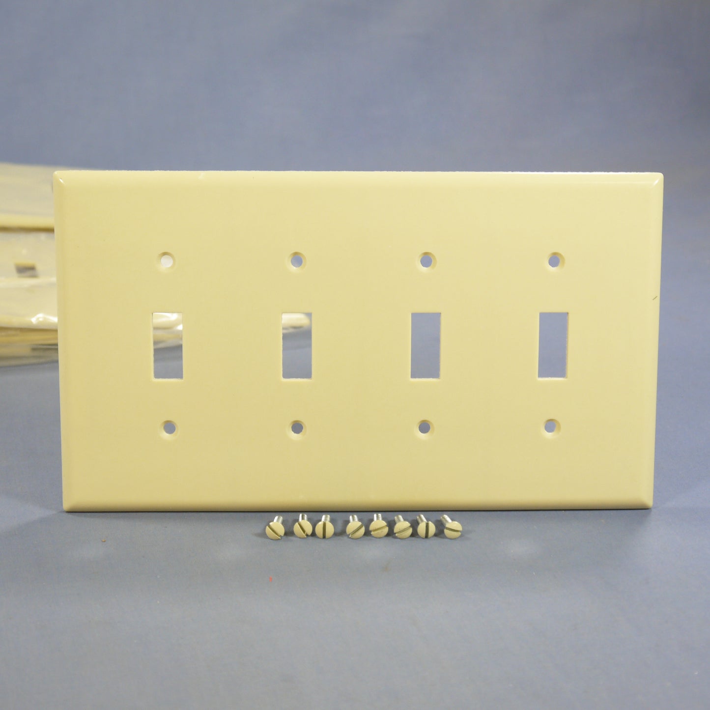 Eagle 2054V Ivory Mid-Size 4G Toggle Switch Cover Thermoset Wallplates 10-Pack