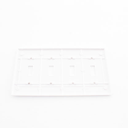 10 Eagle White Four-Gang Midi Toggle Switches Wall Plates 2054W-BOX