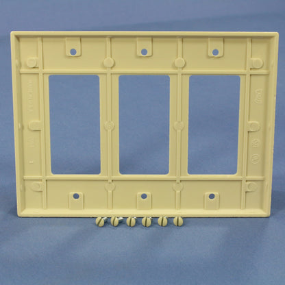 Eagle 2063V Ivory 3-Gang Decorator GFCI Plastic Mid-Size Wallplate Cover 10-pack