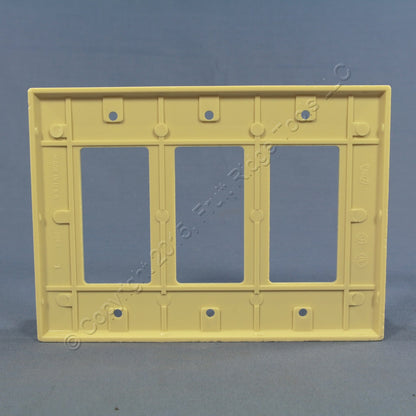 Eagle 2063V Ivory 3-Gang Decorator GFCI GFI Plastic Mid-Size Wallplate Cover