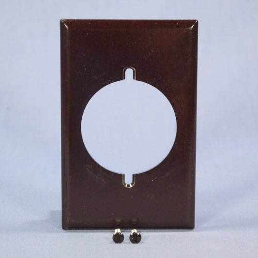 Eagle 2068B Brown 1-Gang 2.15" Power Outlet Plastic Standard Wallplate Cover