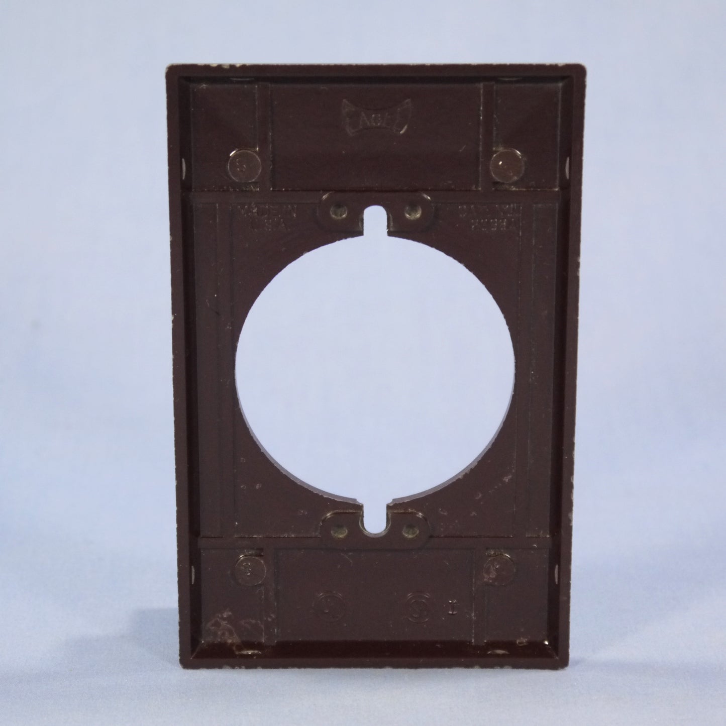 Eagle 2068B Brown 1-Gang 2.15" Power Outlet Plastic Standard Wallplate Cover