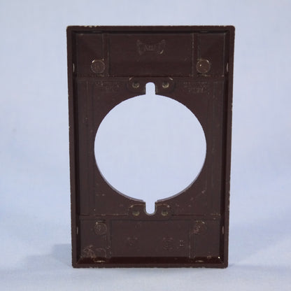 Eagle 2068B Brown 1-Gang 2.15" Power Outlet Plastic Standard Wallplate Cover