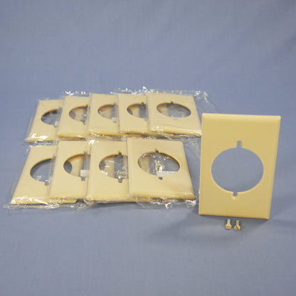 Eagle 2068V Ivory 1-Gang Power Outlet 2.15" Hole Plastic Wallplate Cover 10pcs