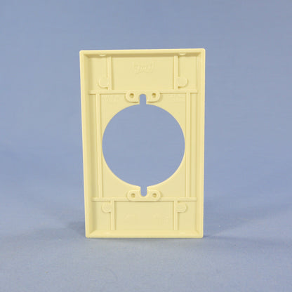 Eagle 2068V Ivory 1-Gang 2.15" Power Outlet Plastic Standard Wallplate Cover