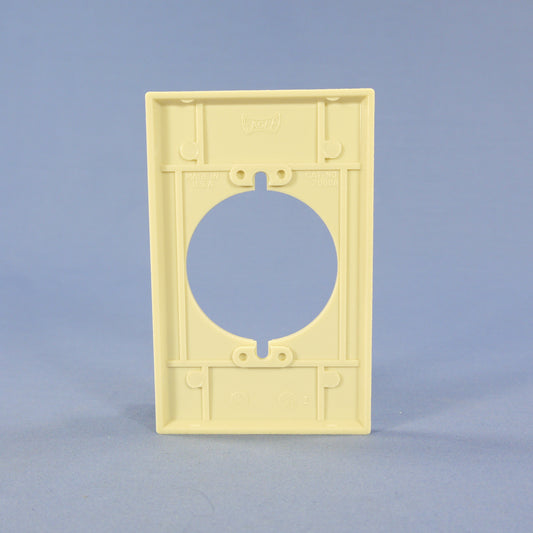 Eagle 2068V Ivory 1-Gang 2.15" Power Outlet Plastic Standard Wallplate Cover