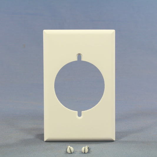 Eagle 2068W White 1-Gang 2.15" Power Outlet Plastic Standard Wallplate Cover