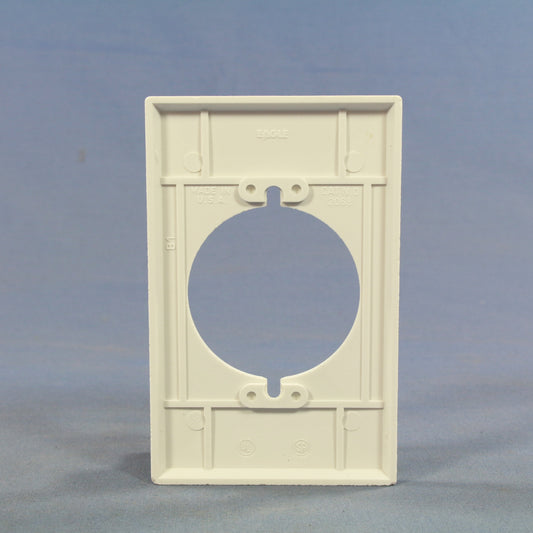 Eagle 2068W White 1-Gang 2.15" Power Outlet Plastic Standard Wallplate Cover