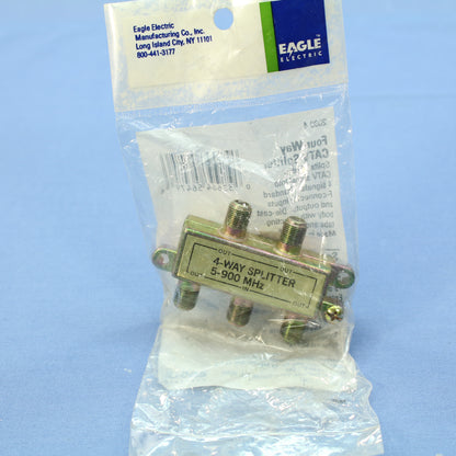 Eagle 900 MHz 4-Way Type F Coaxial Video Distribution Splitter 2080-4