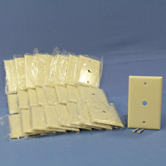 Eagle 2128V Ivory 1-Gang Telephone .375" Plastic Wallplates Cover Box Mount 25pc