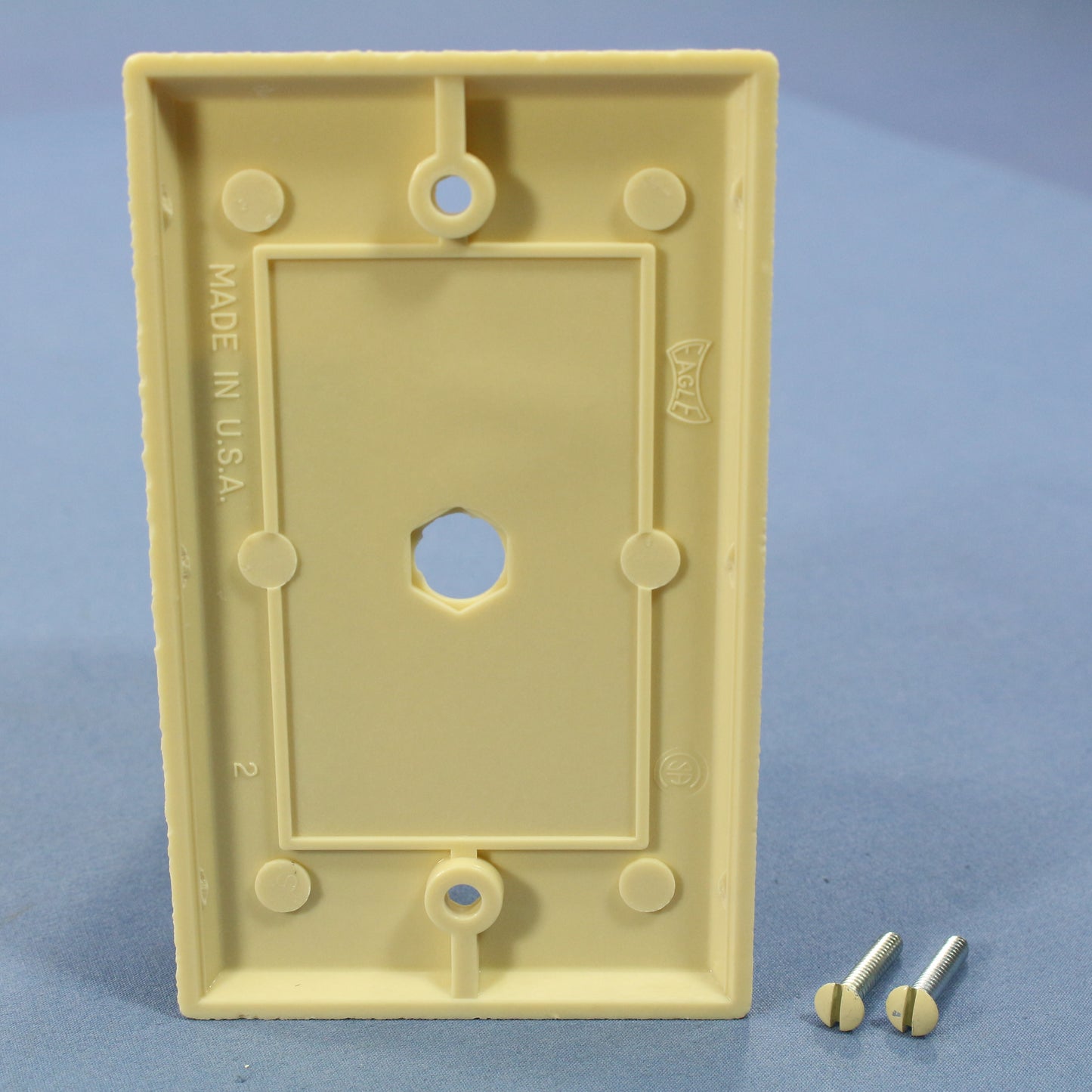 Eagle 2128V Ivory 1-Gang Telephone .375" Plastic Wallplates Cover Box Mount 25pc
