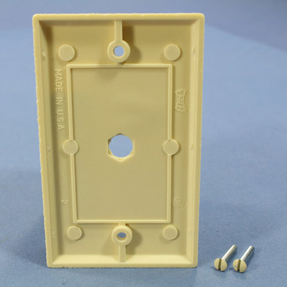 Eagle 2128V Ivory 1-Gang Telephone .375" Plastic Wallplates Cover Box Mount 25pc