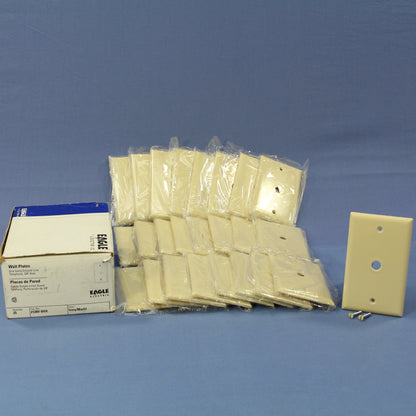 Eagle 2128V Ivory 1-Gang Telephone .375" Plastic Wallplates Cover Box Mount 25pc