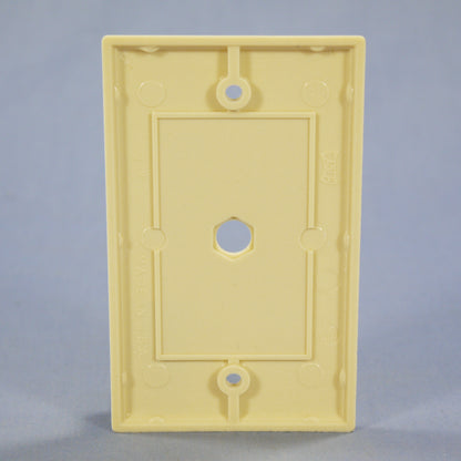 Eagle 2128V Ivory 1-Gang Telephone .375" Hole Plastic Wallplate Cover Box Mount