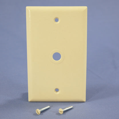 Eagle 2128V Ivory 1-Gang Phone .375" Hole Plastic Wallplate Cover Box Mount 4pcs