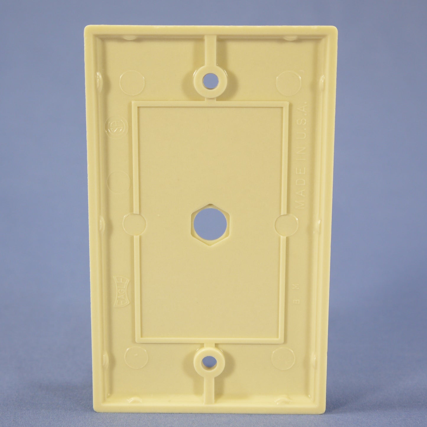 Eagle 2128V Ivory 1-Gang Phone .375" Hole Plastic Wallplate Cover Box Mount 4pcs