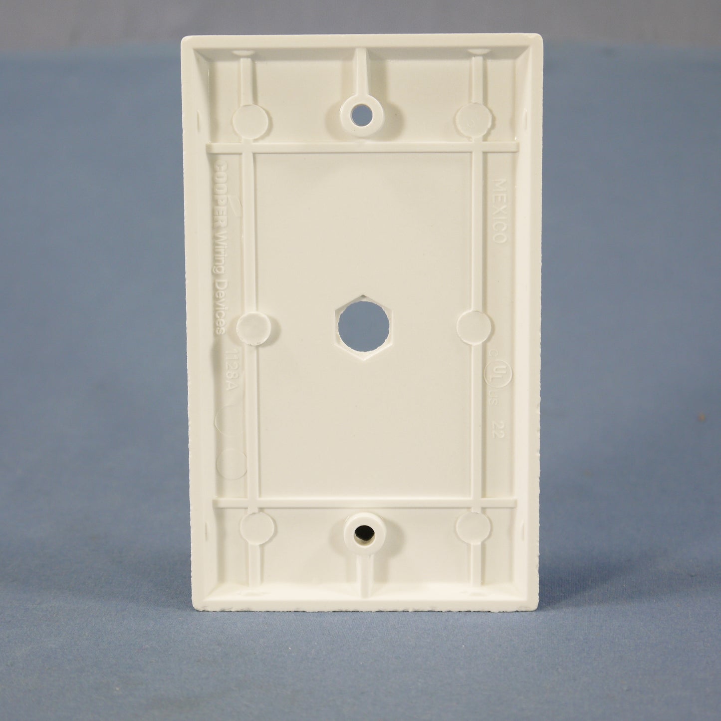 Eagle 2128W White 1-Gang Telephone .375" Hole Plastic Wallplate Cover Box Mount