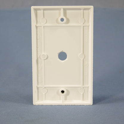 Eagle 2128W White 1-Gang Telephone .375" Hole Plastic Wallplate Cover Box Mount