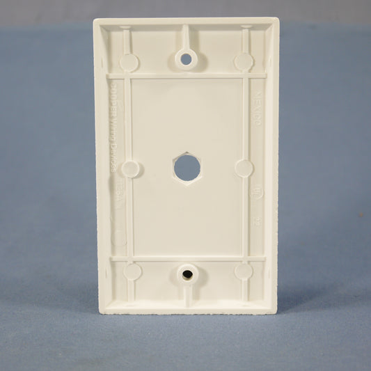 Eagle 2128W White 1-Gang Telephone .375" Hole Plastic Wallplate Cover Box Mount