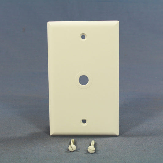 Eagle 2128W White 1-Gang Phone .375" Hole Plastic Wallplate Cover Box Mount 4pcs