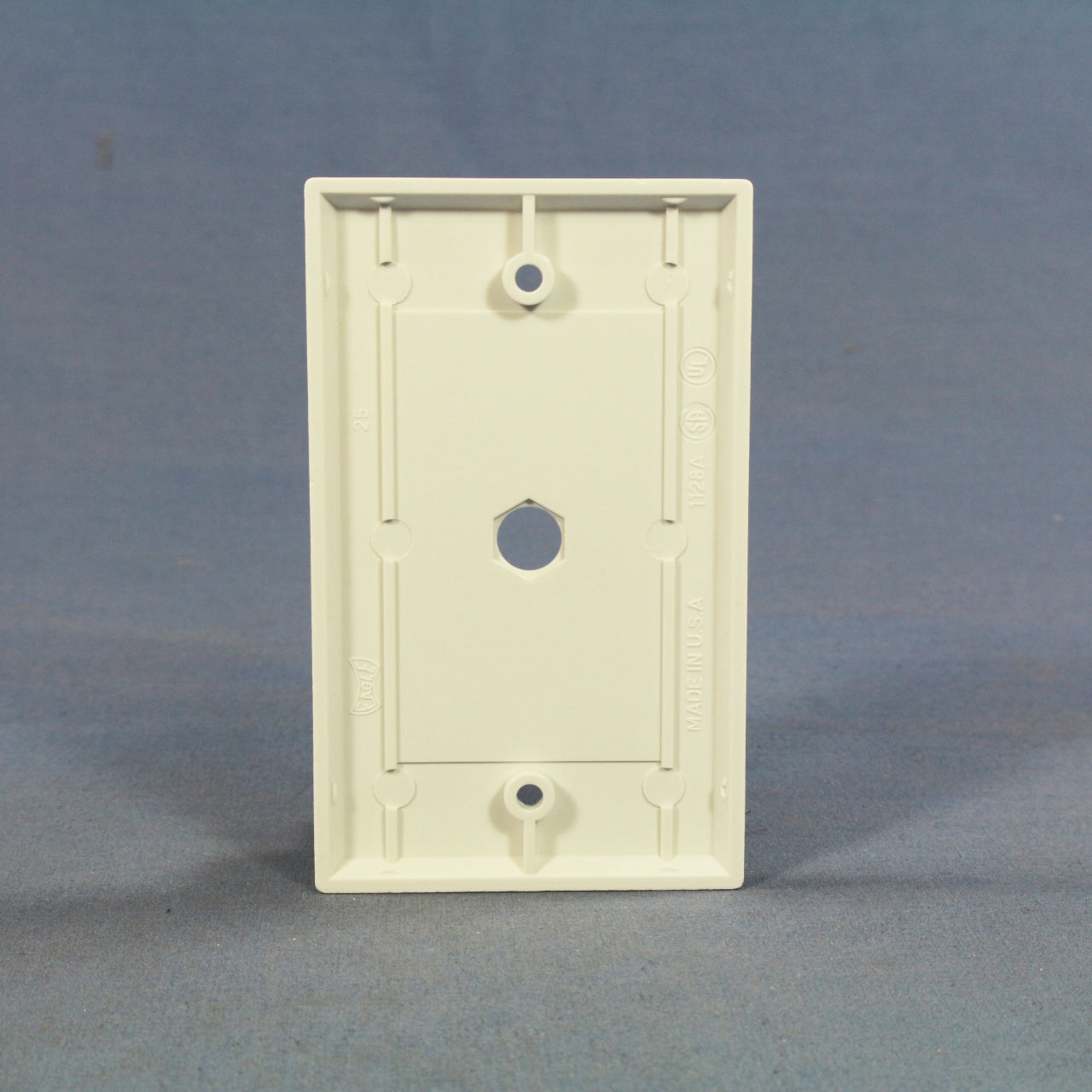 Eagle 2128W White 1-Gang Phone .375" Hole Plastic Wallplate Cover Box Mount 4pcs