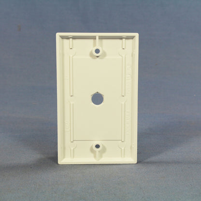 Eagle 2128W White 1-Gang Phone .375" Hole Plastic Wallplate Cover Box Mount 4pcs