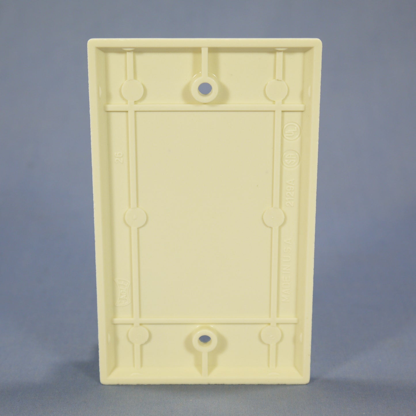 Eagle 2129A Almond 1-Gang Standard Blank Thermoset Wallplate Box Mount Cover