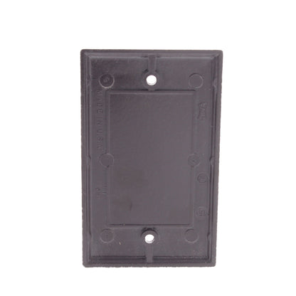 Eagle 2129B Brown 1-Gang Blank Plastic Standard Wallplate Cover Plate Box Mount