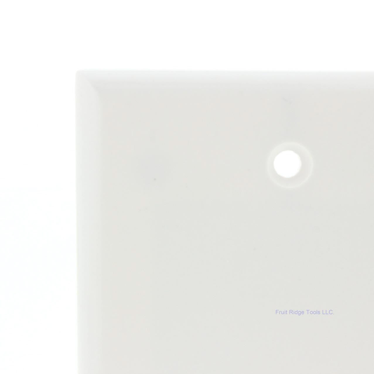 Eagle 2129W White 1-Gang Blank Plastic Standard Wallplate Cover Plate Box Mount