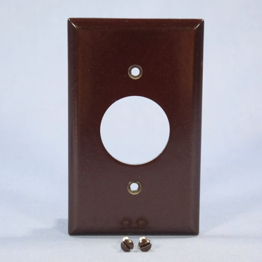 Eagle 2131B Brown 1.4" Receptacle Single Outlet Thermoset Cover Made in USA