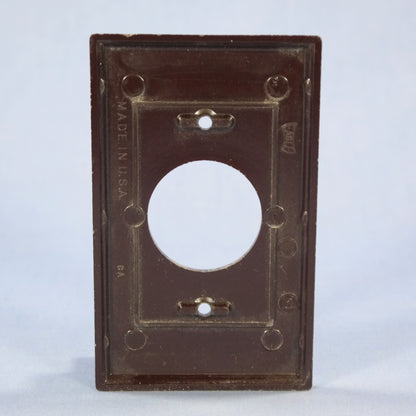 Eagle 2131B Brown 1.4" Receptacle Single Outlet Thermoset Cover Made in USA