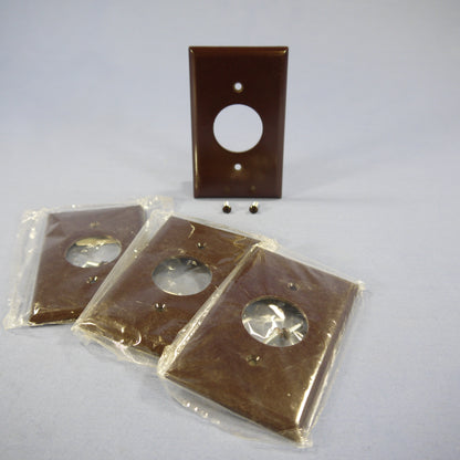 Eagle 2131B Brown 1-Gang 1.406in. Outlet Plastic Standard Wallplate Cover 4pcs