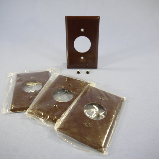 Eagle 2131B Brown 1-Gang 1.406in. Outlet Plastic Standard Wallplate Cover 4pcs