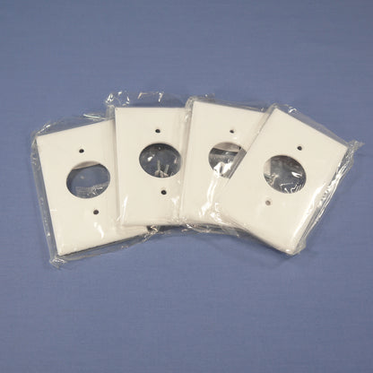Eagle 2131W White 1-Gang 1.406in. Outlet Plastic Standard Wallplate Cover 4pcs