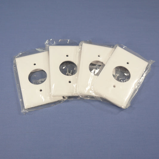 Eagle 2131W White 1-Gang 1.406in. Outlet Plastic Standard Wallplate Cover 4pcs