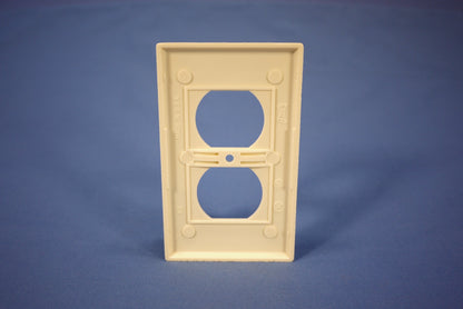Eagle 2132A Almond 1-Gang Duplex Outlet Plastic Standard Wallplate Cover Plate