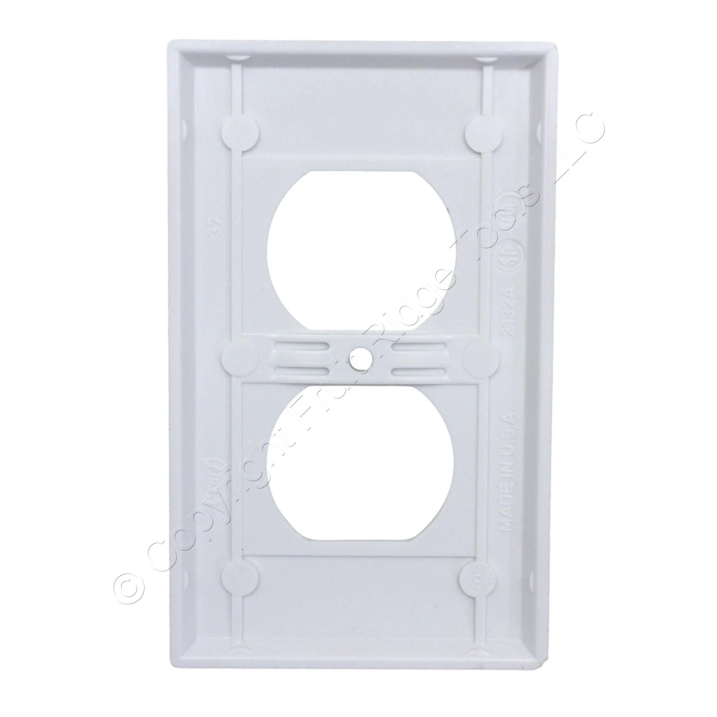 Eagle 1-Gang White Duplex Outlet Receptacle Cover Plastic Wallplate 2132W