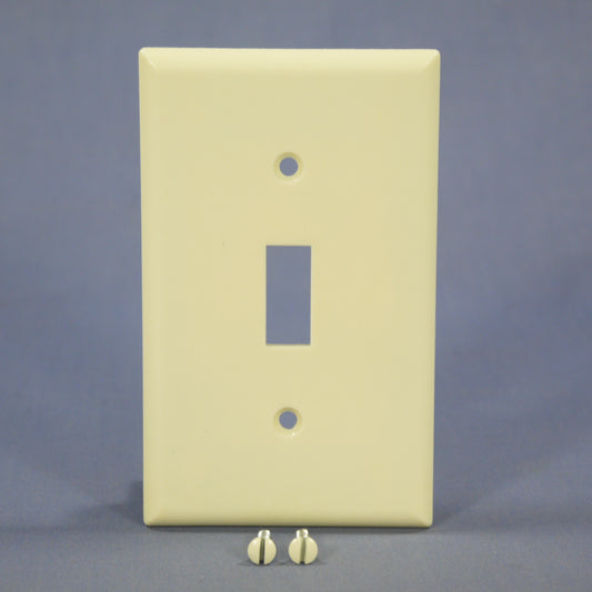 Eagle 2134A Almond 1-Gang Toggle Switch Plastic Standard Wallplate Cover Plate