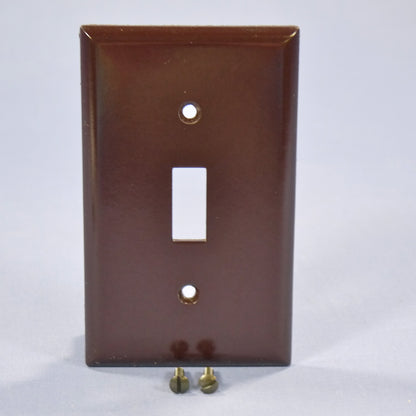 Eagle 2134B Brown 1-Gang Toggle Switch Plastic Standard Wallplate Cover Plate