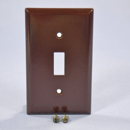 Eagle 2134B Brown 1-Gang Toggle Switch Plastic Standard Wallplate Cover Plate