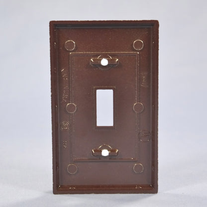 Eagle 2134B Brown 1-Gang Toggle Switch Plastic Standard Wallplate Cover Plate