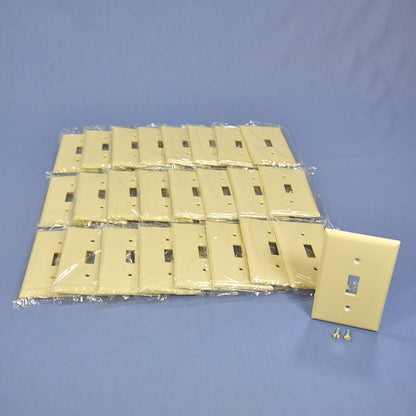 Eagle 2134V Ivory 1-Gang Toggle Switch Plastic Standard Wallplate Covers 25-pack