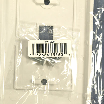 Eagle 2134W White 1-Gang Toggle Switch Plastic Standard Wallplate Cover Plate