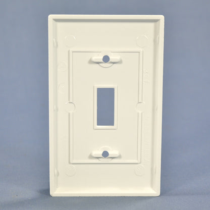 Eagle 2134W White 1-Gang Toggle Switch Plastic Standard Wallplate Cover Plate
