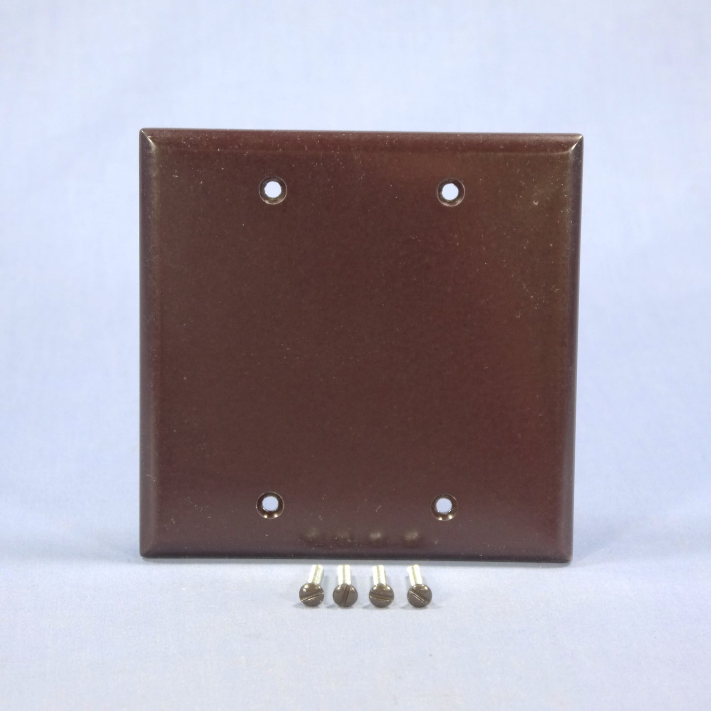 Eagle 2137B Brown 2-Gang Blank Cover Thermoset Wallplate Box Mount Standard Size